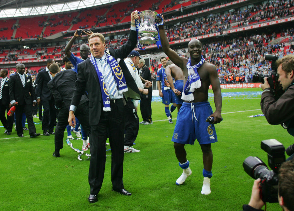Portsmouth's Manager Harry Redknapp (L)